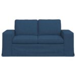 vidaXL Pohovka Modrá 162 x 80 x 82 cm Kov – Obrázok 4