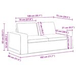 vidaXL Pohovka Modrá 182 x 80 x 82 cm Kov – Obrázok 9