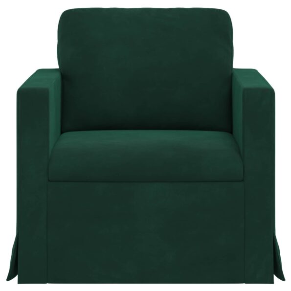 vidaXL Pohovka Tmavozelená 78 x 78 x 80 cm Zamat – Obrázok 4