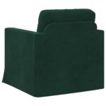 vidaXL Pohovka Tmavozelená 78 x 78 x 80 cm Zamat – Obrázok 6
