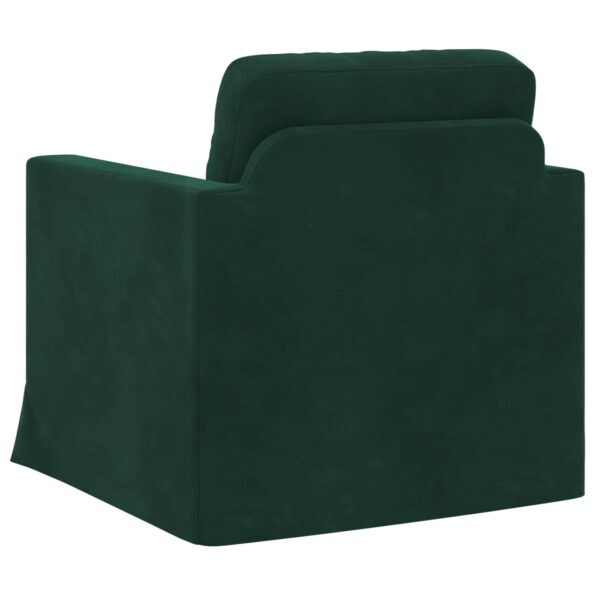 vidaXL Pohovka Tmavozelená 78 x 78 x 80 cm Zamat – Obrázok 6
