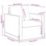 vidaXL Pohovka Tmavozelená 78 x 78 x 80 cm Zamat – Obrázok 9