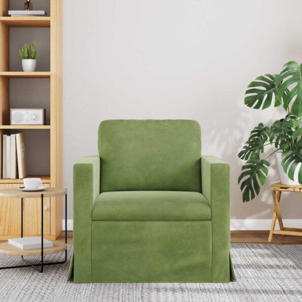 vidaXL Pohovka Svetlo zelená – Obrázok 3