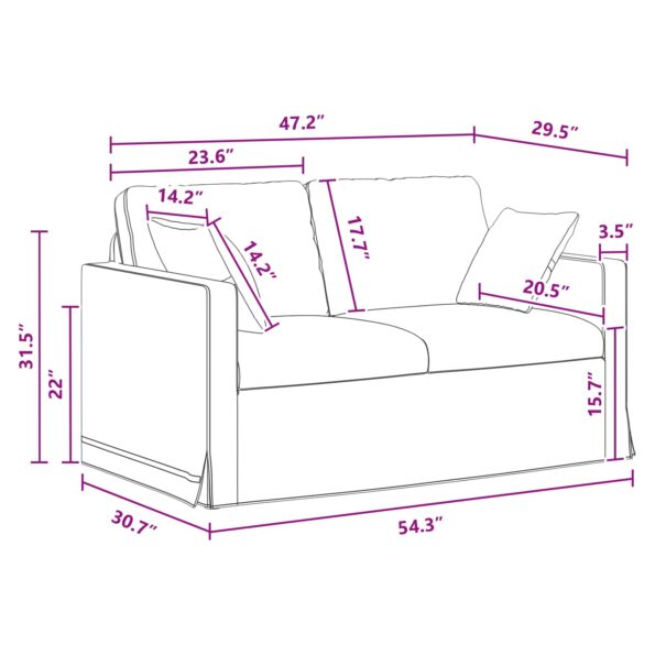 vidaXL Pohovka Tmavo šedá 138 x 78 x 80 cm Zamat – Obrázok 10