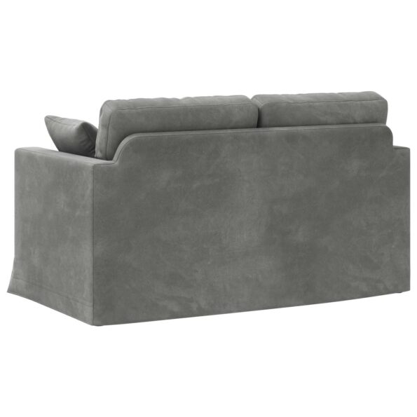 vidaXL Pohovka Tmavo šedá 138 x 78 x 80 cm Zamat – Obrázok 6
