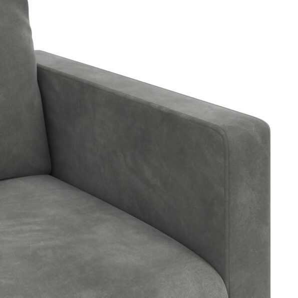 vidaXL Pohovka Tmavo šedá 138 x 78 x 80 cm Zamat – Obrázok 7