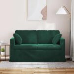 vidaXL Pohovka Tmavozelená – Obrázok 3