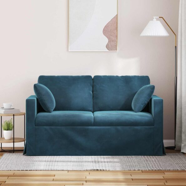 vidaXL Pohovka 120cm Modrá Kov – Obrázok 3