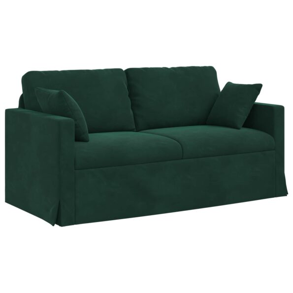 vidaXL Pohovka Tmavozelená 158 x 78 x 80 cm Zamat – Obrázok 2