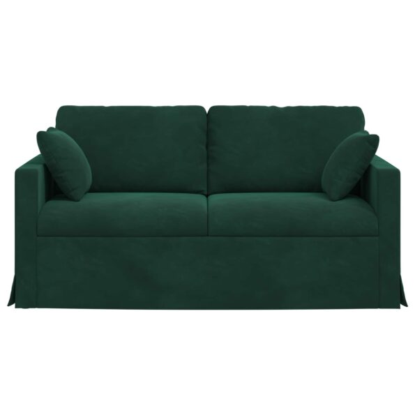vidaXL Pohovka Tmavozelená 158 x 78 x 80 cm Zamat – Obrázok 4
