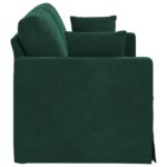 vidaXL Pohovka Tmavozelená 158 x 78 x 80 cm Zamat – Obrázok 5