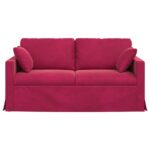 vidaXL Pohovka Víno červené – Obrázok 4