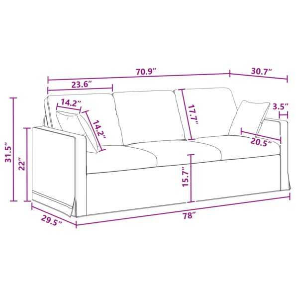 vidaXL Pohovka Tmavo šedá – Obrázok 10