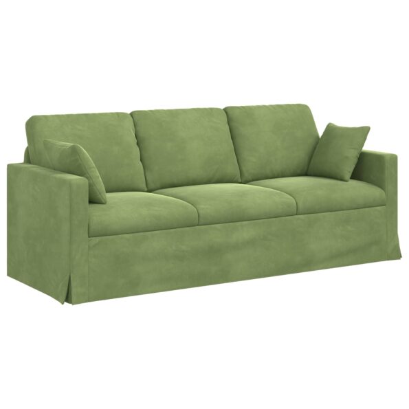 vidaXL Pohovka Svetlo zelená 198 x 78 x 80 cm Zamat – Obrázok 2