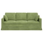 vidaXL Pohovka Svetlo zelená 198 x 78 x 80 cm Zamat – Obrázok 4