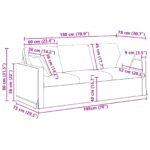 vidaXL Pohovka Svetlo zelená 198 x 78 x 80 cm Zamat – Obrázok 9