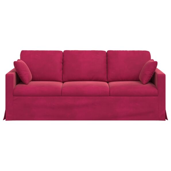 vidaXL Pohovka Víno červené – Obrázok 4