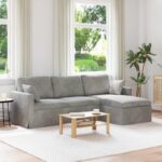 vidaXL Pohovka Svetlosivá