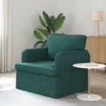 vidaXL Pohovka 60cm Tmavozelená Kov