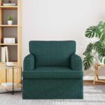 vidaXL Pohovka 60cm Tmavozelená Kov – Obrázok 3