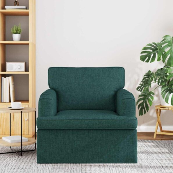 vidaXL Pohovka 60cm Tmavozelená Kov – Obrázok 3