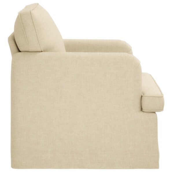 vidaXL Pohovka 60cm Krémová Kov – Obrázok 5