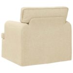 vidaXL Pohovka 60cm Krémová Kov – Obrázok 6