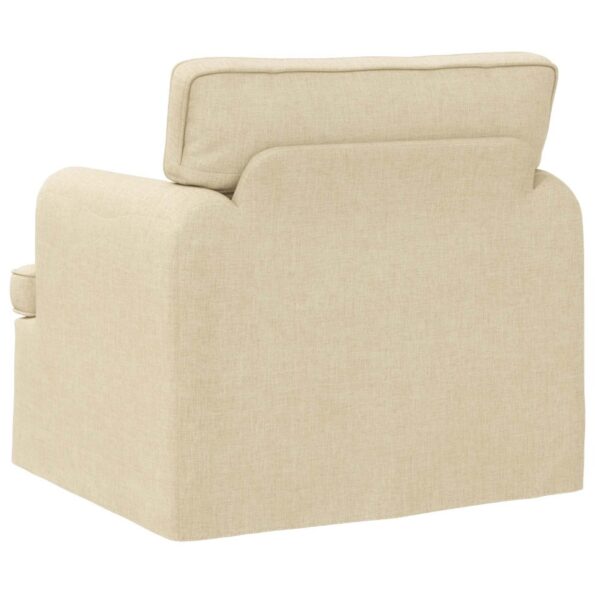 vidaXL Pohovka 60cm Krémová Kov – Obrázok 6