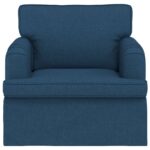 vidaXL Pohovka 60cm Modrá Kov – Obrázok 4