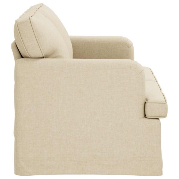 vidaXL Pohovka Krémová 142 x 80 x 85 cm Kov – Obrázok 5