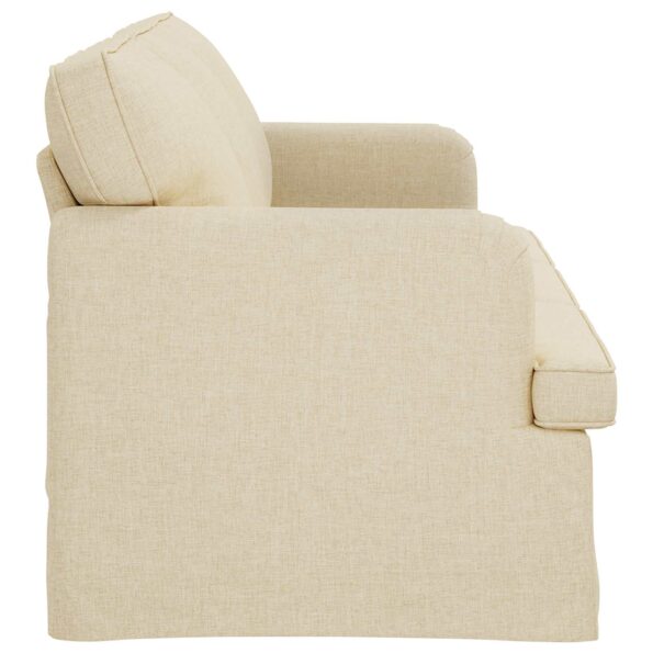 vidaXL Pohovka Krémová 142 x 80 x 85 cm Kov – Obrázok 5