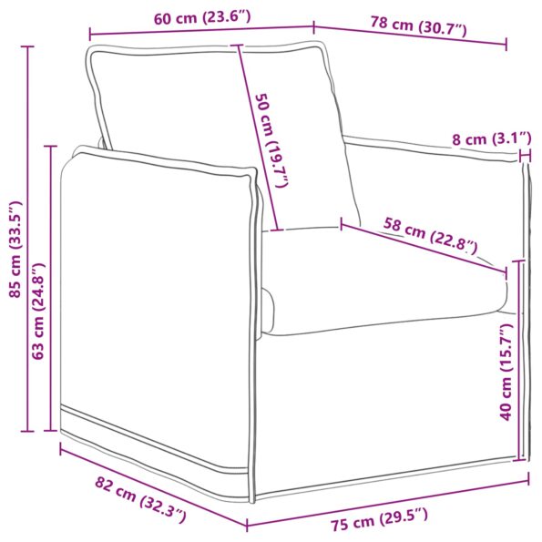 vidaXL Pohovka 60cm Svetlosivá Kov – Obrázok 9