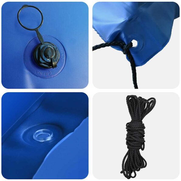 vidaXL Vankúš do bazéna Modrá 400 x 200 x 140 cm PVC – Obrázok 5