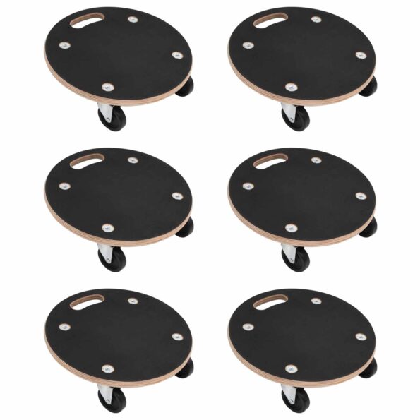 vidaXL Prepravný vozík 6 pcs Sivá Preglejka – Obrázok 2