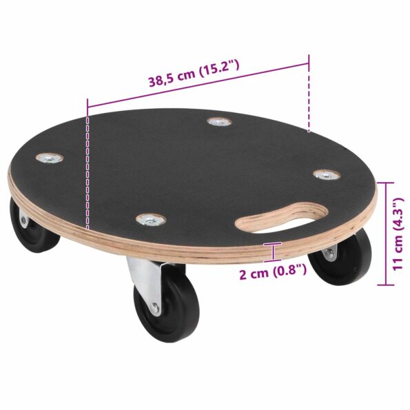 vidaXL Prepravný vozík 6 pcs Sivá Preglejka – Obrázok 8