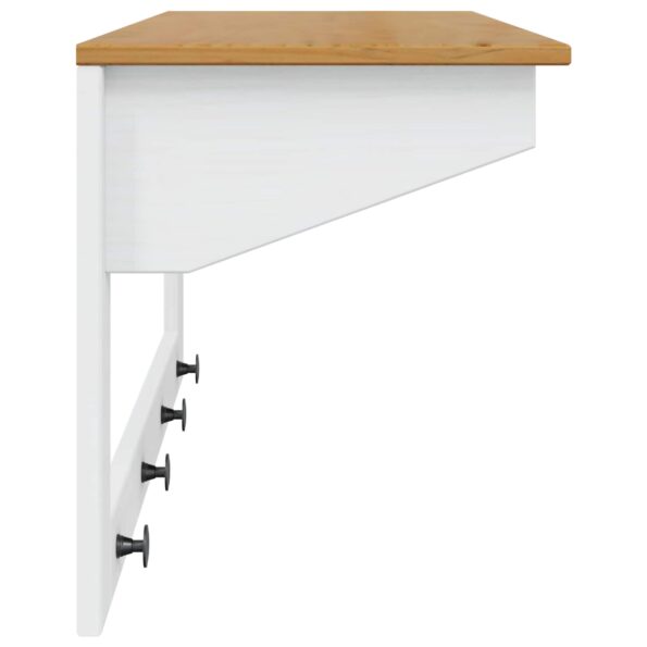 vidaXL Vešiak Biela a medová hnedá 90 x 35 x 41.5 cm – Obrázok 5