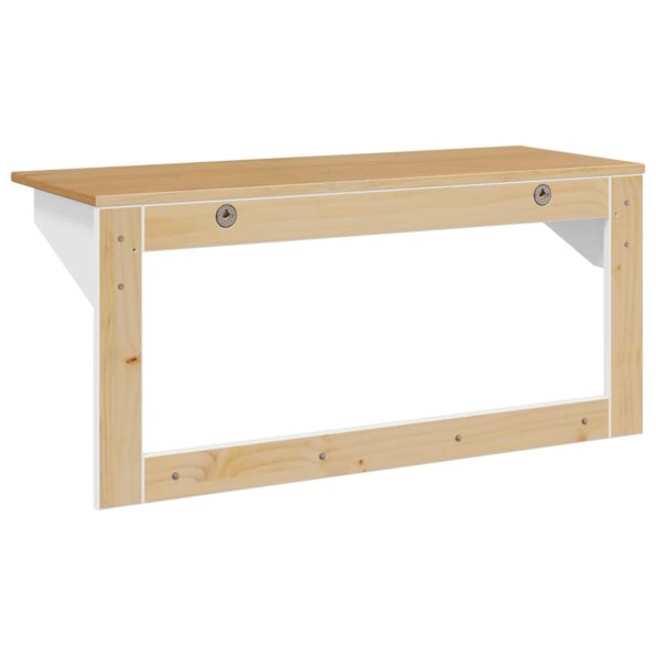 vidaXL Vešiak Biela a medová hnedá 90 x 35 x 41.5 cm – Obrázok 6