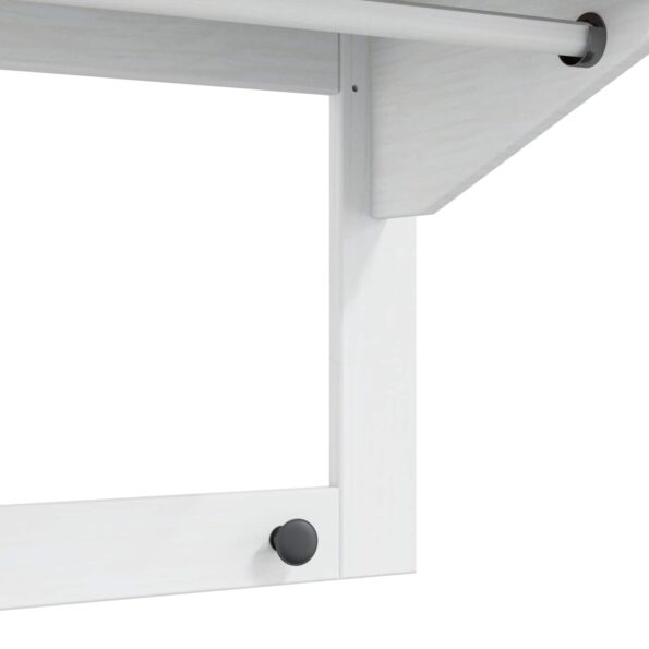 vidaXL Vešiak Biela a medová hnedá 90 x 35 x 41.5 cm – Obrázok 7