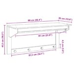 vidaXL Vešiak Biela a medová hnedá 90 x 35 x 41.5 cm – Obrázok 8