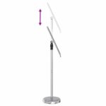 vidaXL Stánky na výstavy Strieborná 30 x 25 x 128 cm Hliník – Obrázok 12