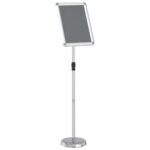 vidaXL Stánky na výstavy Strieborná 30 x 25 x 128 cm Hliník – Obrázok 2