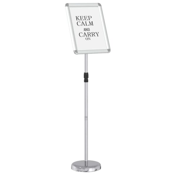 vidaXL Stánky na výstavy Strieborná 30 x 25 x 128 cm Hliník – Obrázok 3