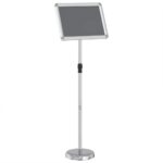vidaXL Stánky na výstavy Strieborná 30 x 25 x 128 cm Hliník – Obrázok 5