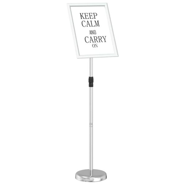 vidaXL Stánky na výstavy Strieborná 30 x 25 x 128 cm Hliník – Obrázok 3