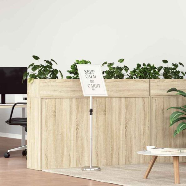vidaXL Stánky na výstavy Strieborná 30 x 25 x 128 cm Hliník – Obrázok 4
