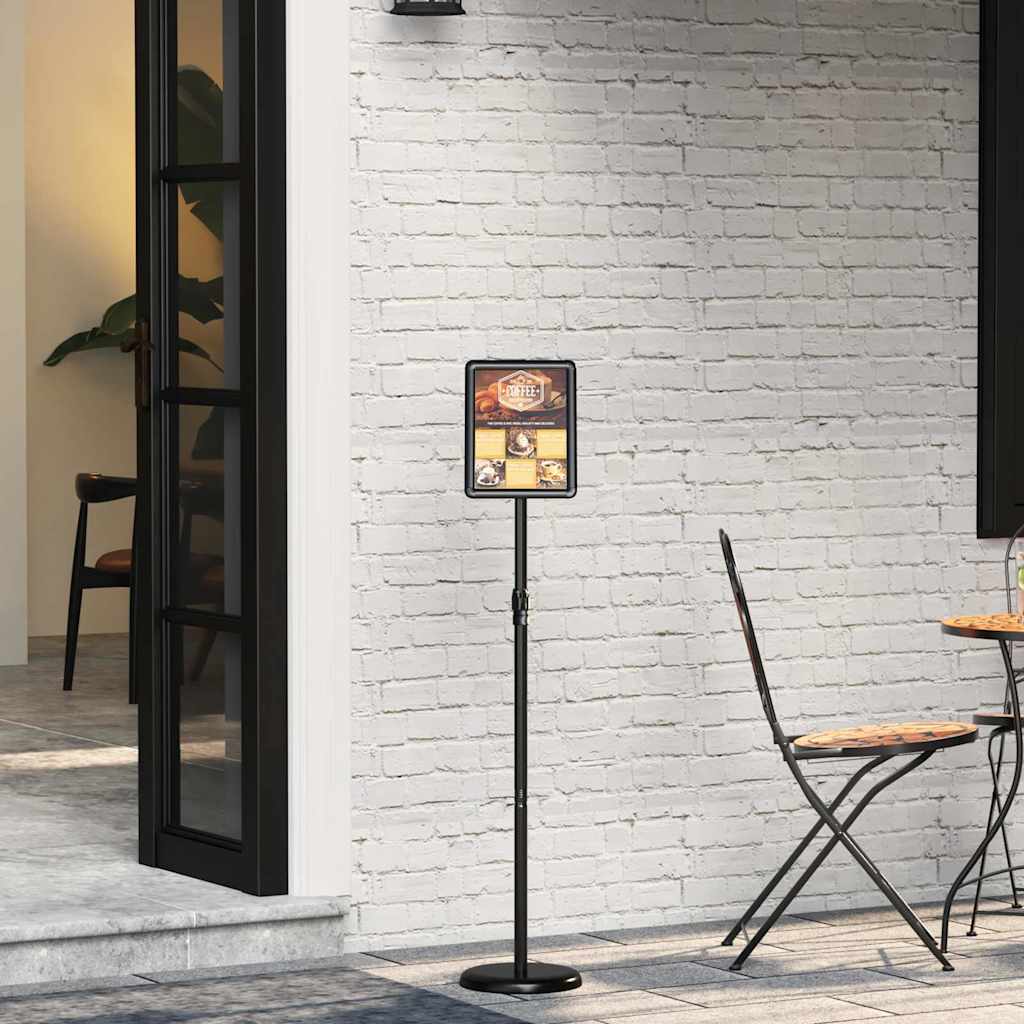 42025195_1.jpg vidaXL Stánky na výstavy Čierna 25 x 25 x 125 cm Hliník – Obrázok 1