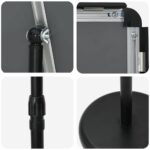 vidaXL Stánky na výstavy Čierna 25 x 25 x 125 cm Hliník – Obrázok 10