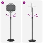 vidaXL Stánky na výstavy Čierna 25 x 25 x 125 cm Hliník – Obrázok 11