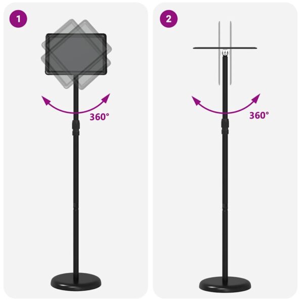 vidaXL Stánky na výstavy Čierna 25 x 25 x 125 cm Hliník – Obrázok 11