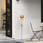 vidaXL Stánky na výstavy Strieborná 25 x 25 x 125 cm Hliník